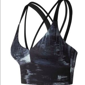 New Balance Printed Strappy Crop Top sports bra